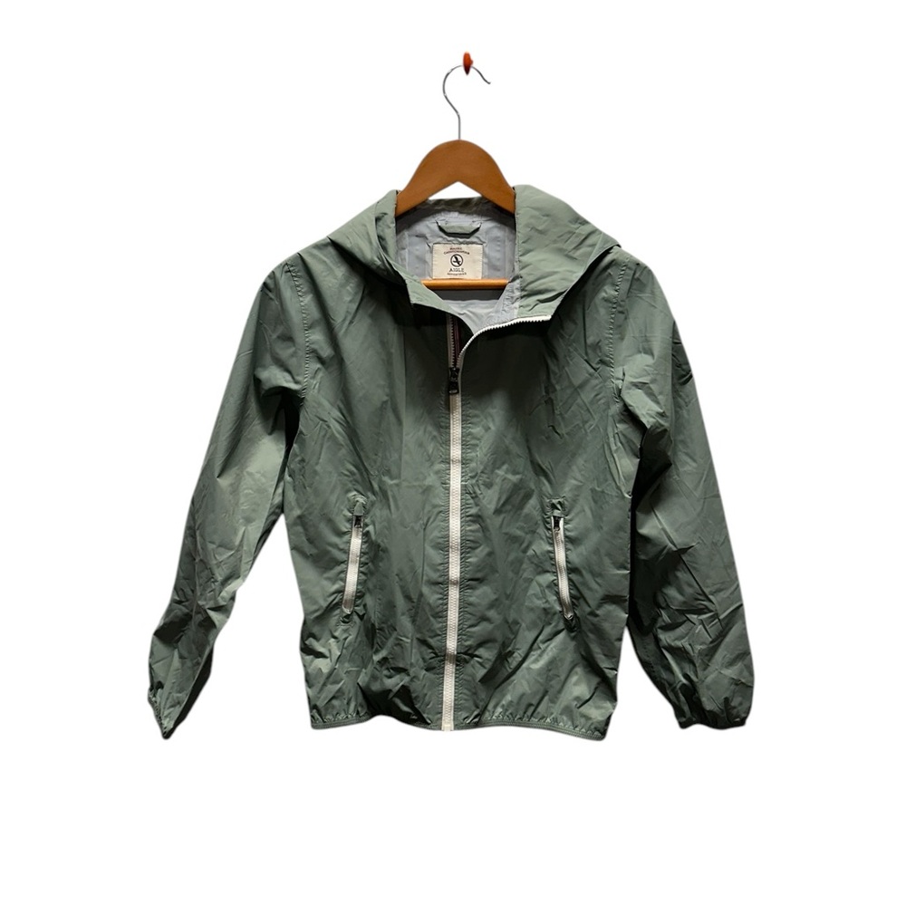 Aigle kids green raincoat / waterproof jacket size 14 years